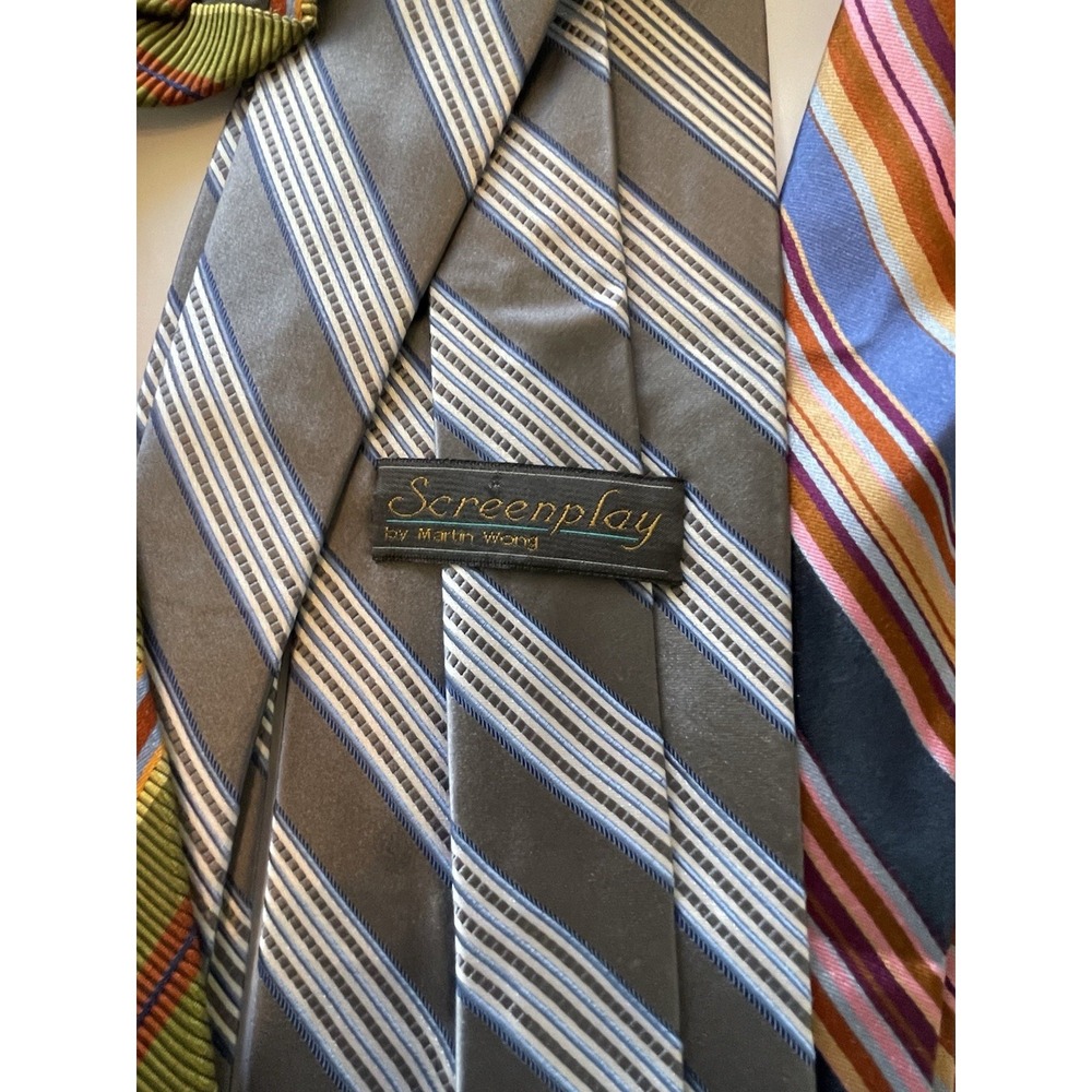 Lot Of‎ 4 Silk & Cotton Brooks Brothers, Baker, Screen Play, Nordstrom - Picture 5 of 8